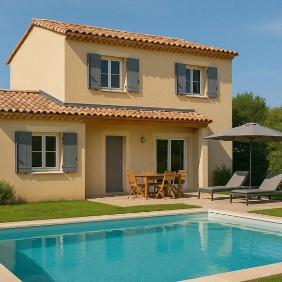 Maison neuve à étage de 110 m² avec garage sur terrain de 625 m² à Paradou, proche écoles et commodités