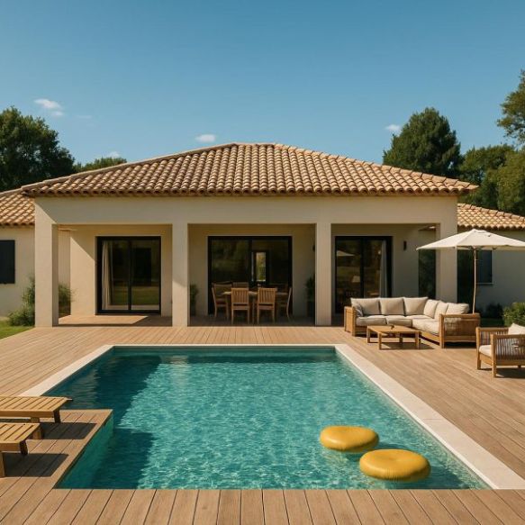 Maison neuve de 120 m² à Saint-Rémy-de-Provence sur terrain arboré de 1200 m² avec suite parentale et garage
