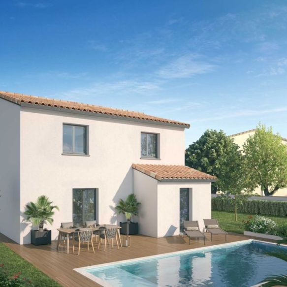 Maison contemporaine 85 m² à Bessan sur terrain viabilisé de 260 m²