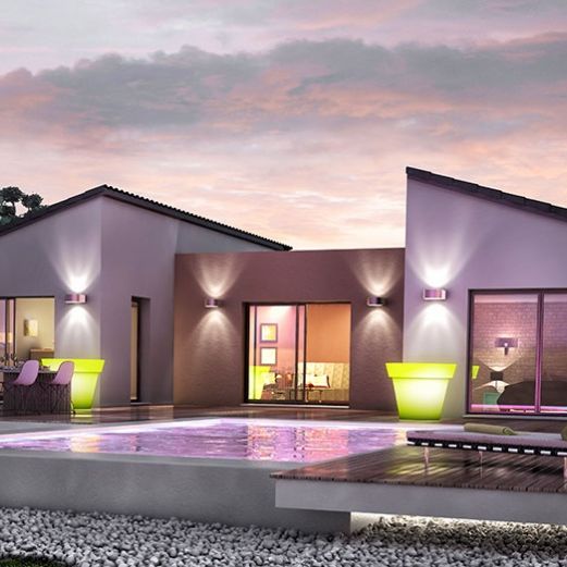 Maison contemporaine neuve de 102 m² à bâtir sur terrain viabilisé de 813 m² à Saint-André-de-Sangonis 34725