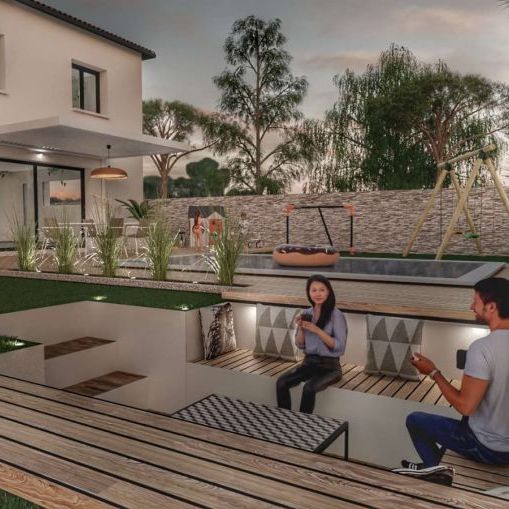 Maison neuve moderne 4 pièces expo sud jardin terrasse à congenies