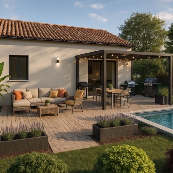 Fontanes terrain 650m2 + maison type T3