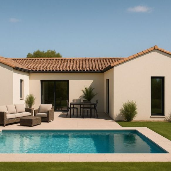 Maison neuve de plain-pied 102 m² sur terrain de 625 m² à Paradou, proche écoles et commodités