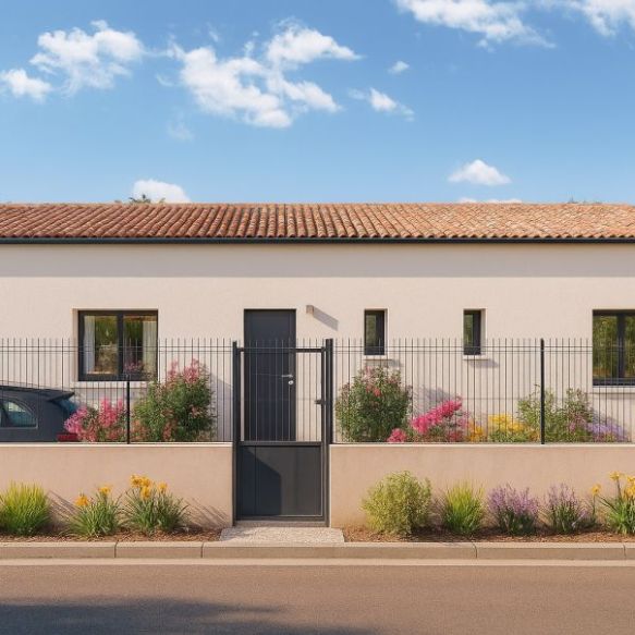 Villa neuve de plain pied + terrain hors lotissement à Paulhan (34230)