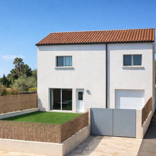 Maison neuve 90 m² avec garage à Plaissan 34230 terrain viabilisé 239 m²