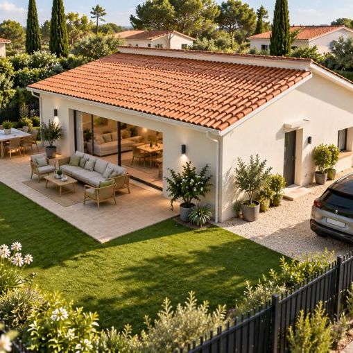 Maison neuve plain pied à saint brès sur parcelle de 300m2