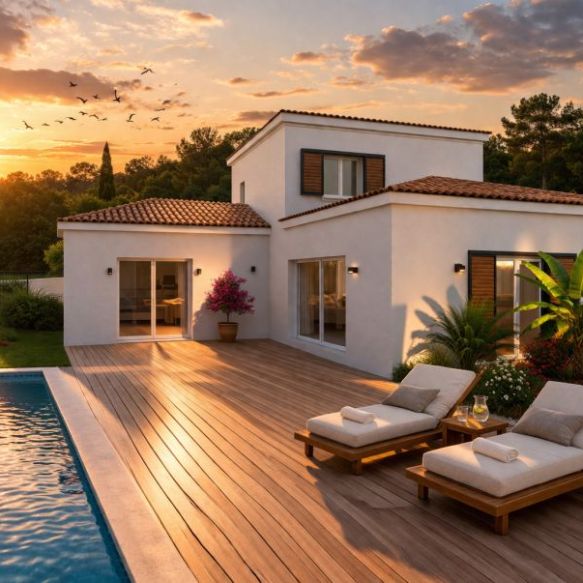 Maison contemporaine 5 pièces sur terrain de 400m2 à Boissières