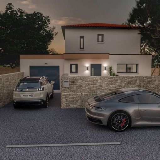 "Maison neuve 4 pièces avec garage sur terrain viabilisé à Saint-Brès, proche commodités et écoles"