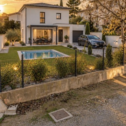 Maison contemporaine neuve de 90 m² avec terrain de 400 m² à Mèze (34140)