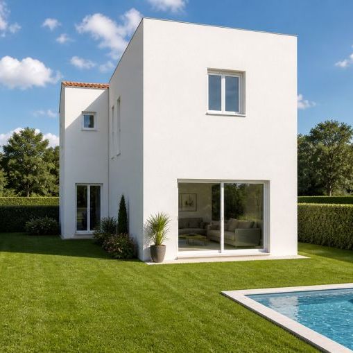 Maison neuve 105 m² avec 3 chambres et garage sur terrain viabilisé de 639 m² à Charleval, projet optimisé et cadre privilégié