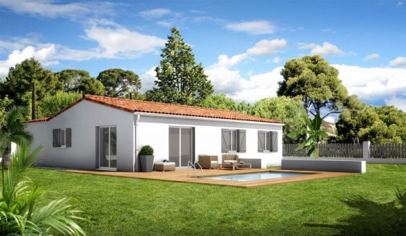 Villa neuve de plain pied avec garage + terrain à Lieuran les Beziers (34290)