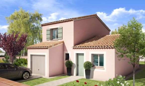 Maison neuve 90 m² avec garage sur terrain viabilisé de 330 m² à Saint-Thibéry (34630)