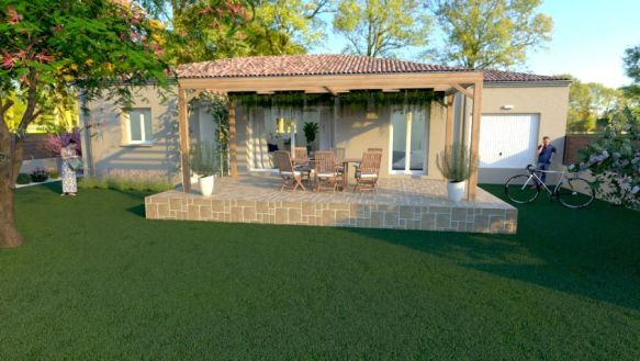 Maison plain-pied 110 m² à construire à Istres avec garage  et terrain de 1237 m²