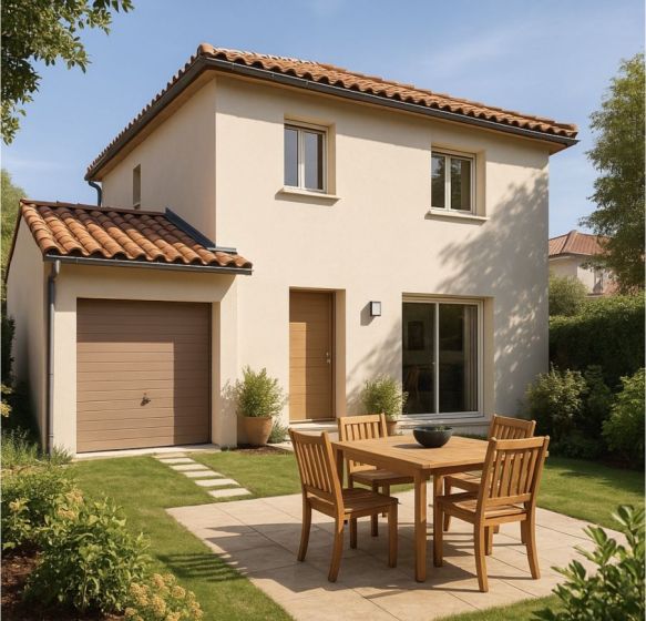 Maison à étage 85 m² à Fuveau (13710) avec 3 chambres, garage 18 m² et terrain viabilisé de 450 m² en centre-ville