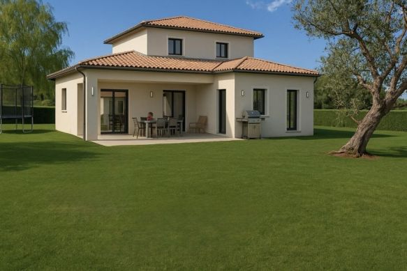 Maison neuve 4 chambres avec garage à Fontvieille sur terrain de 600 m² proche écoles et commodités