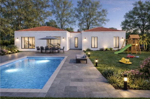 🏡 Maison neuve de plain-pied 120 m² à Istres 🌿 grand terrain viabilisé de 1 045 m², idéale pour une vie de famille sereine 👨‍👩‍👧‍👦