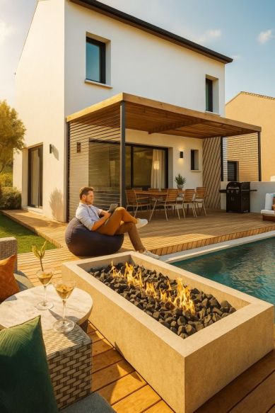 Belle villa neuve à étage + terrain de 390m² à Lignan sur orb (34490)