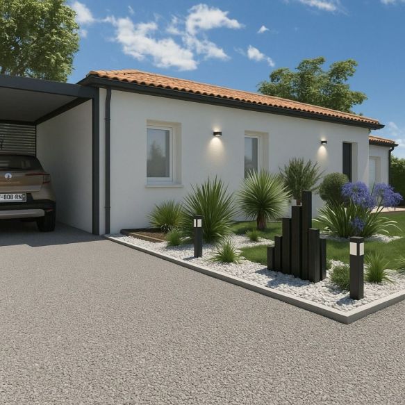 Maison neuve plain-pied 90 m² avec garage sur terrain viabilisé de 490 m² à Istres – secteur très recherché
