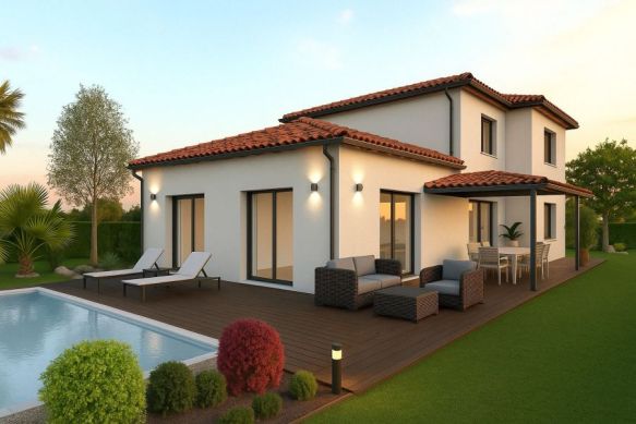 Maison neuve 140 m² à Pélissanne (13330) avec suite parentale, 4 chambres, garage 20 m² et terrain viabilisé de 746 m² proche écoles