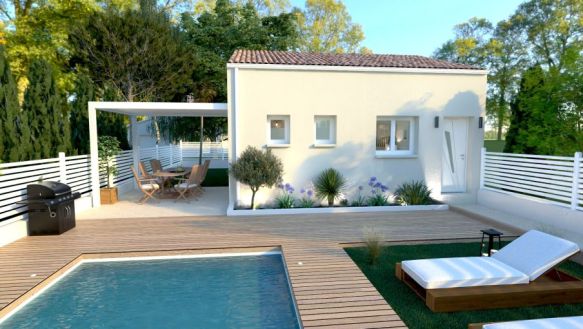 Belle villa neuve de plain pied avec garage + terrain à Portiragnes (34420)