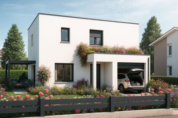 oui  ChatGPT a dit : Maison neuve contemporaine de 100 m² avec 3 chambres et terrain de 390 m² à Lespignan (34710) – Construction sur mesure proche de Béziers et des plages
