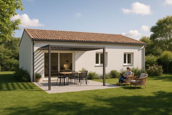 Maison contemporaine plainpied 80 m²  à Montady 34310 , proche commodités