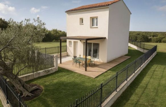 Maison neuve contemporaine 90 m² avec garage au cœur de Maraussan, proche écoles et commodités