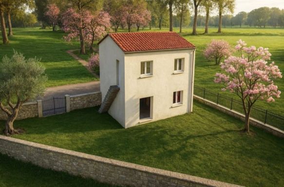 Maison neuve contemporaine de 90 m² avec garage sur terrain de 412 m² à Vendres 34350