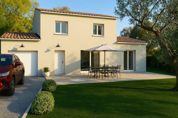 Maison neuve 100 m² avec garage et terrain 540 m² à Montfrin proche écoles et commodités