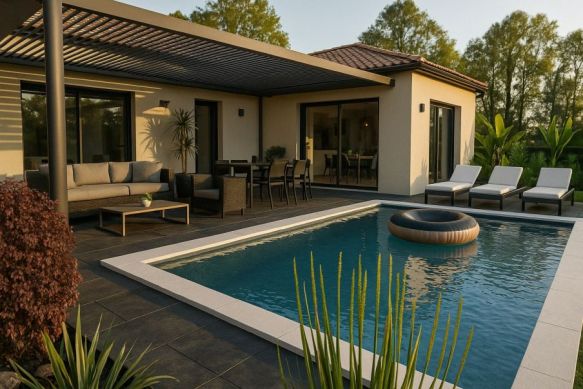 Maison neuve plain-pied 105 m² avec 4 chambres sur terrain viabilisé de 452 m² à Istres