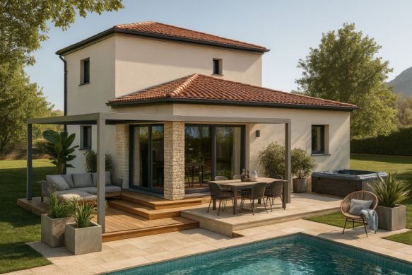 Maison contemporaine 90m2 vue dégagée