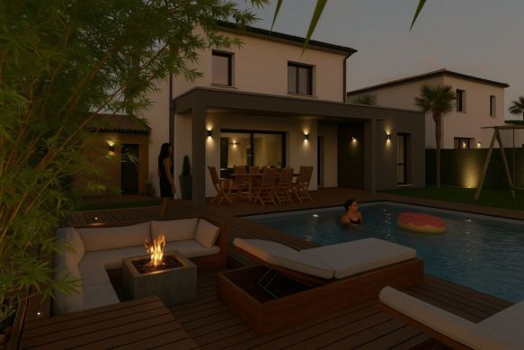 Maison neuve 105 m² avec 4 chambres sur terrain viabilisé de 326 m² à Lambesc (13410) proche écoles et espaces verts idéale primo-accédant