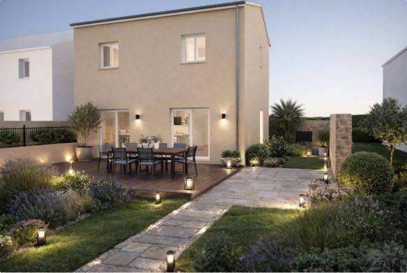 Maison neuve 83 m² avec terrain viabilisé 472 m² à Istres  3 chambres, étage et proximité écoles