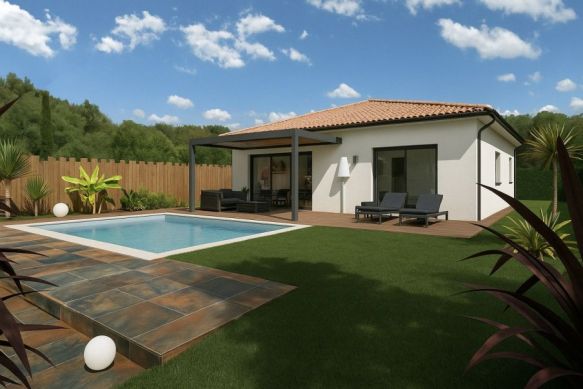 Maison neuve plain pied 100 m² à Miramas avec 3 chambres RE2020 clim gainable et sans surcoût de fondation