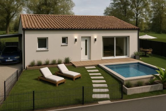 Maison de plain pied 3 chambres à Marsillargues