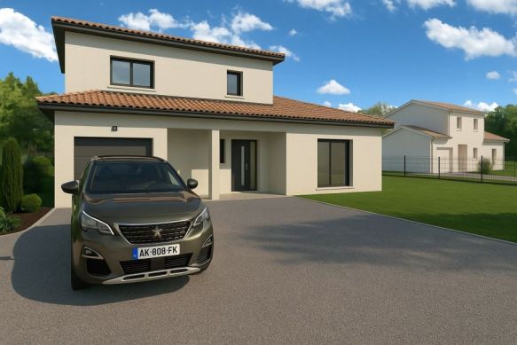 Maison neuve 100 m² à Châteaurenard – 3 chambres, garage, terrain viabilisé de 370 m² proche commodités