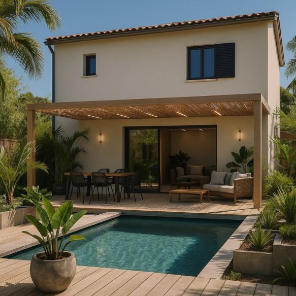 Maison neuve T3 à Saussines expo sud lumineux au calme