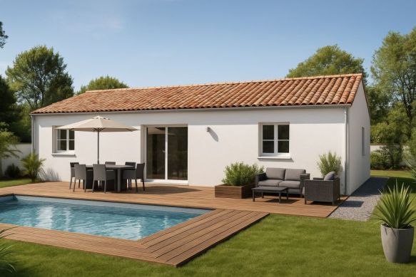 Maison neuve T3 Plain pied sur parcelle de 450m25 à Lecques