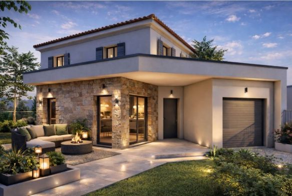 Maison contemporaine à construire à Montagnac (34530) – terrain viabilisé de 340 m²