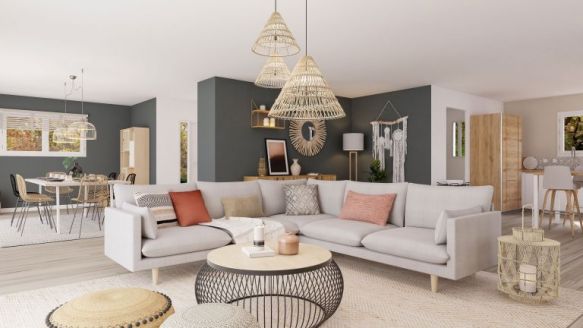 Marseillan : maison contemporaine 50 m² avec 2 chambres sur terrain viabilisé de 240 m², proche mer