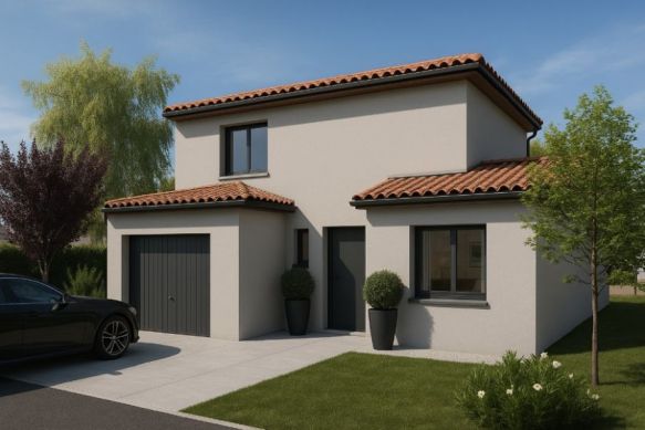 Maison neuve familiale de 90 m² avec garage sur terrain de 500 m² à Brignac, proche écoles et commodités
