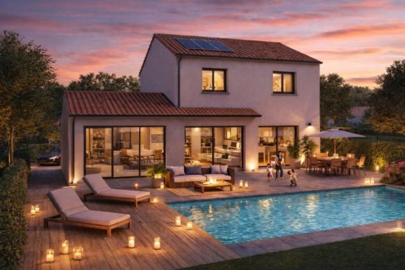 Maison familiale 120 m² avec terrain viabilisé de 540 m² Saint-Brès