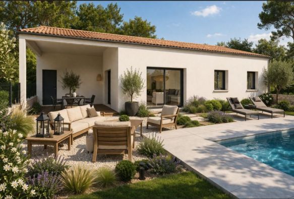 Maison neuve 3 chambres avec garage et parquet sur terrain de 1240 m² à Rousson entourée de nature chauffage gainable et exclusivité en avant-première