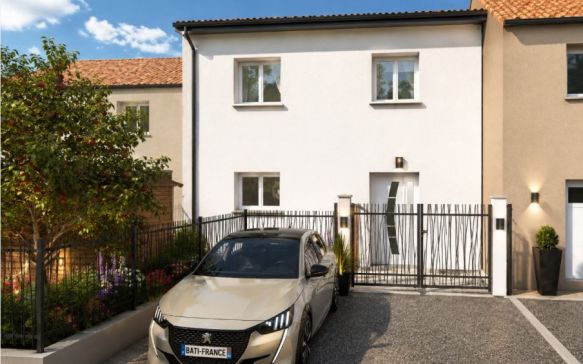 Maison neuve 76 m² avec 3 chambres sur terrain de 214 m² à Poussan (34560)