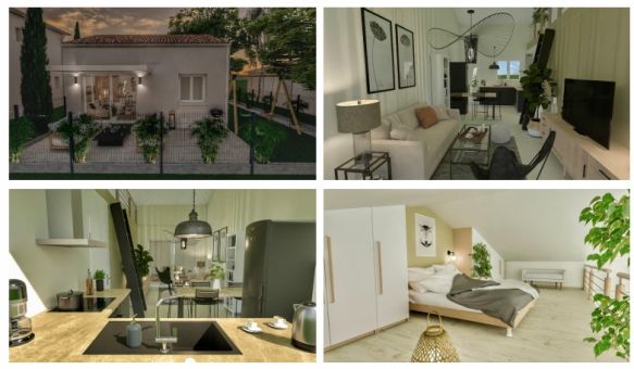 MAISON AGREABLE DE 44M² AVEC MEZZANINE DE 23M² DANS VILLAGE A 20MN DE NIMES