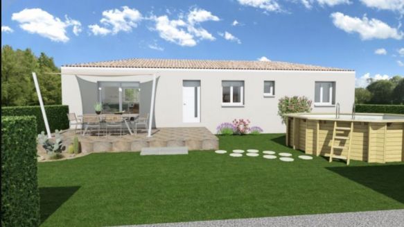 Villa T4 près de 90 M² avec 3 chambres sur un terrain hors lotissement à Maubec