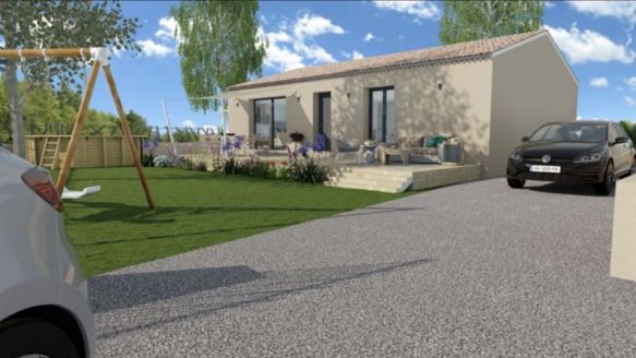 Maison T4 à construire sur un terrain de 600 M² proximité du centre du village de Chevlas Blanc