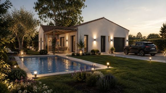 Maison neuve de plain-pied 110 m² avec 4 chambres et suite parentale sur terrain viabilisé de 500 m² à Salon-de-Provence (13300)