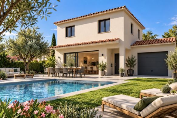 Maison neuve 115 m² avec 4 chambres et garage sur terrain de 738 m² à Istres (13800)