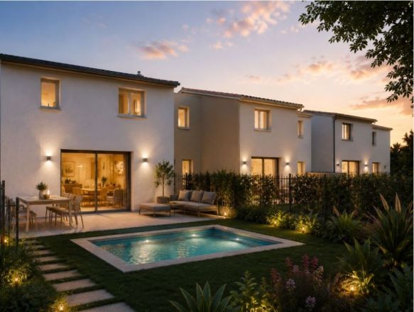 Maison neuve 3 chambres à Gigean sur terrain viabilisé de 200 m²